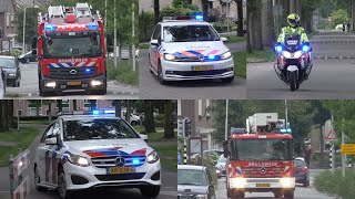 Hulpdiensten Met Spoed Onderweg Naar Een Brand In Een Restaurant In De Amsteleindstraat In Oss