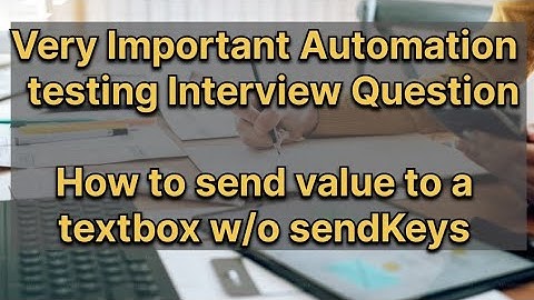 Send value to a Textbox w/o sendKeys #automationtesting