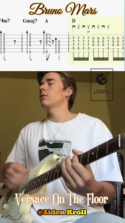 Versace On The Floor - Bruno Mars (Aiden Kroll) Tabs#brunomars #versaceonthefloor #guitarcover