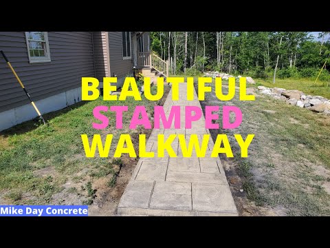Stamped Concrete Walkway Complete Process (From Pouring to Sealing)