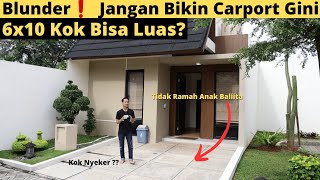 Belajar Dari Carport Rumah Ini 6x10 Tapi Bisa Serba Luas, Pantesan ❗️