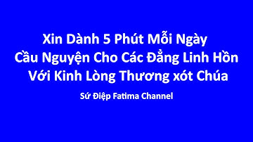 Xin Dành 5 Phút Mỗi Ngày  Cầu Nguyện Cho Các Đẳng Linh Hồn  Với Kinh Lòng Thương xót Chúa