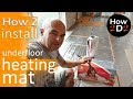 How to lay down an underfloor heating mat How to install Prowarm under wood mat