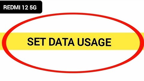 How to set data usage, redmi 12 5G data limit Kaise lagaen