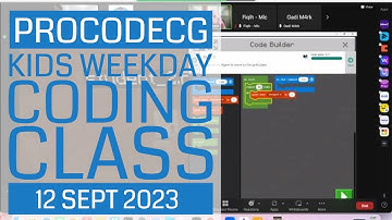 ProCodeCG Kids Weekday Coding Class - Tuesday - 12 Sept 2023
