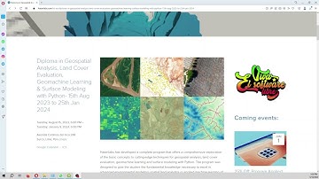 Intro to Diploma in Geospatial Analysis, Geomachine Learning & Surface Modeling with Python