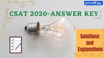 CSAT 2020 Solved Question Paper | UPSC CSAT Previous Year Question Paper Solution | CSAT Answer Key