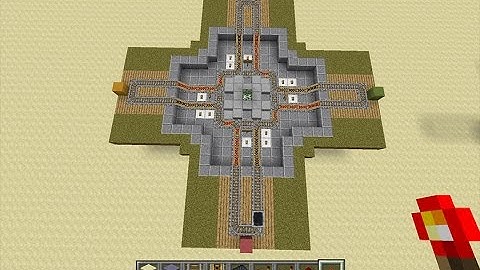 Minecraft - [OLD] Easy 4-Way Double Rail Minecrart Intersection
