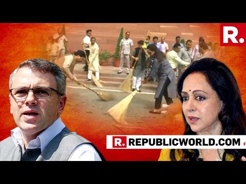 Hema Malini Questions Omar Abdullah's 'Dimaag' For Criticising Her Sweeping Technique