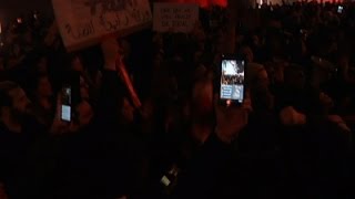 Raw: Thousands in New York March Against Trump