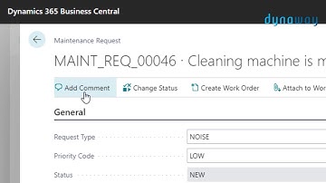 Dynaway Maintenance Requests for Business Central under 1min