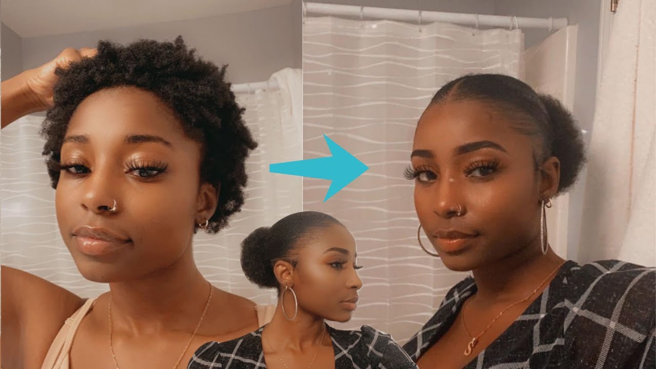 natural “slick back puff” | Hair ponytail styles, Poofy hair, Slicked back  hair