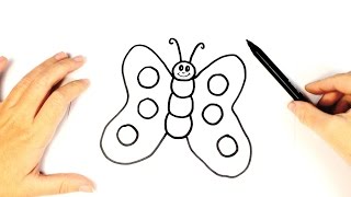 Cómo dibujar una mariposa para niños | Dibujo fácil de una mariposa paso a  paso - thptnganamst.edu.vn