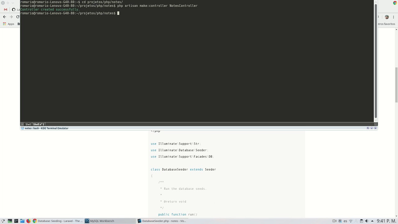 Laravel Notes application #2 - Seeder, Controller, View, Routes and ...