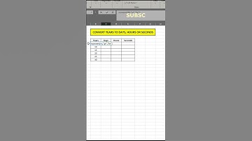 Excel Tips| Convert Years to Days, Hours & Seconds #excel
