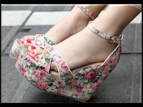 FLORAL PRINTED WEDGES HEELS SANDALS PRETTIEST DESIGNS FOR GIRLS AND WOMEN # sandals 