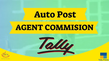 Auto Post Agent Commission on TALLY PRIME