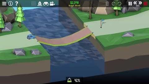 Poly Bridge 2 | 1-01 Ten Meter Simple Bridge