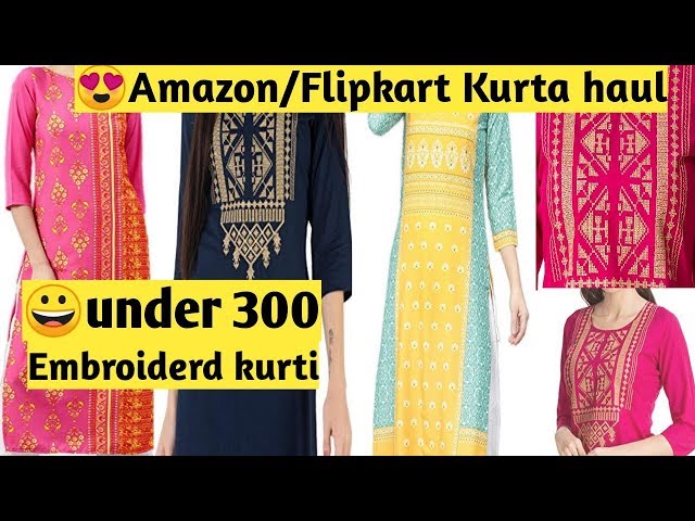 Amazon kurti haul under 300 Rs | Affordable Office/College wear kurtas  under 300 Rs - YouTube