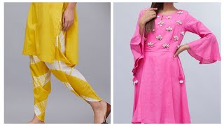 Unique bottom pant designs for no dupatta kurtis,gota cotton pants mohri designs,dhoti shalwar