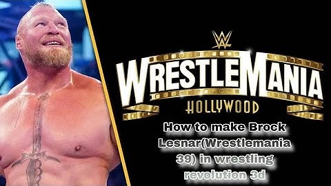 How to make Brock Lesnar (WrestleMania 2023) in Wrestling Revolution 3D | WR3D | Wrestling Empire