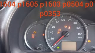 Toyota Vitz Engine sign on off codes P0504 p1603 p1604 p1605 p0353 p0118 problem