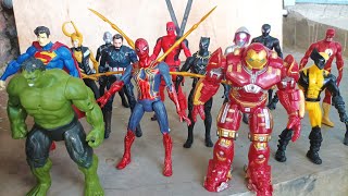 AVENGERS ASSEMBLE ! IRON SPIDERMAN, HULK, IRONMAN BUSTER, BLACK PANTHER, CAPTEN AMERICA, SUPERMAN