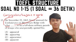 Kerjakan 15 Soal TOEFL Structure ini dengan TEPAT!