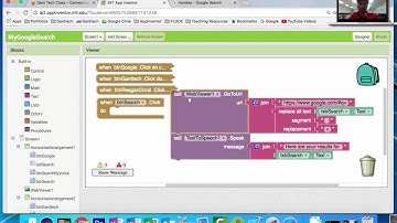 App Design 1: App Inventor (Google Search App) Pt 2