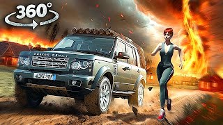 VR 360 FIRE TORNADO SURVIVAL WITH GIRLFRIEND 2 - Escape the fire Storm VIRTUAL REALITY 4K