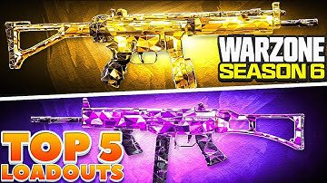 TOP 5 *META* SMG LOADOUTS in SEASON 6! 👑 (Warzone Best Class Setups) - BO6