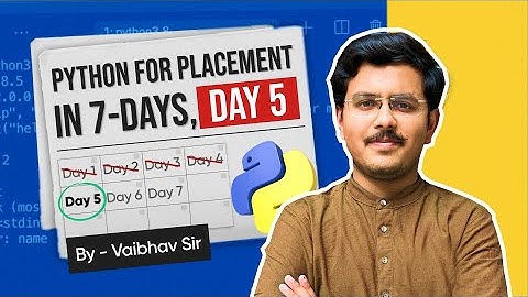 Python for Placement in 7 Days – Day 5 | Crack TCS, Wipro, Infosys with Python Basics!