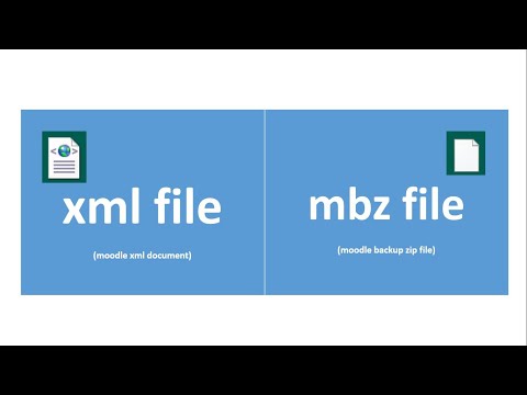 What is the content of xml and mbz files