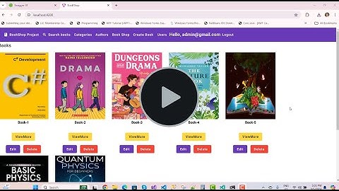 ASP.NET 8 Restful API and Angular Based Book Shop Project