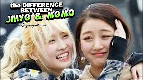 THE DIFFERENCE OF JIHYO AND MOMO WHILE SIGNING ALBUMS
