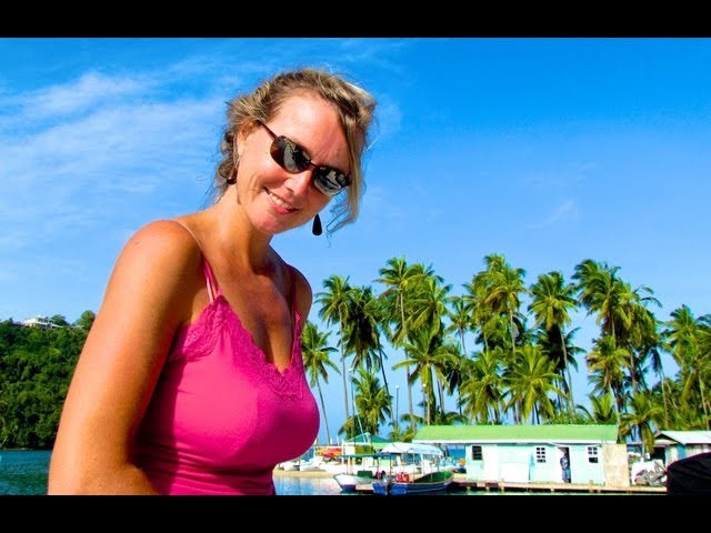 Sailing into Marigot Bay, St Lucia, Caribbean