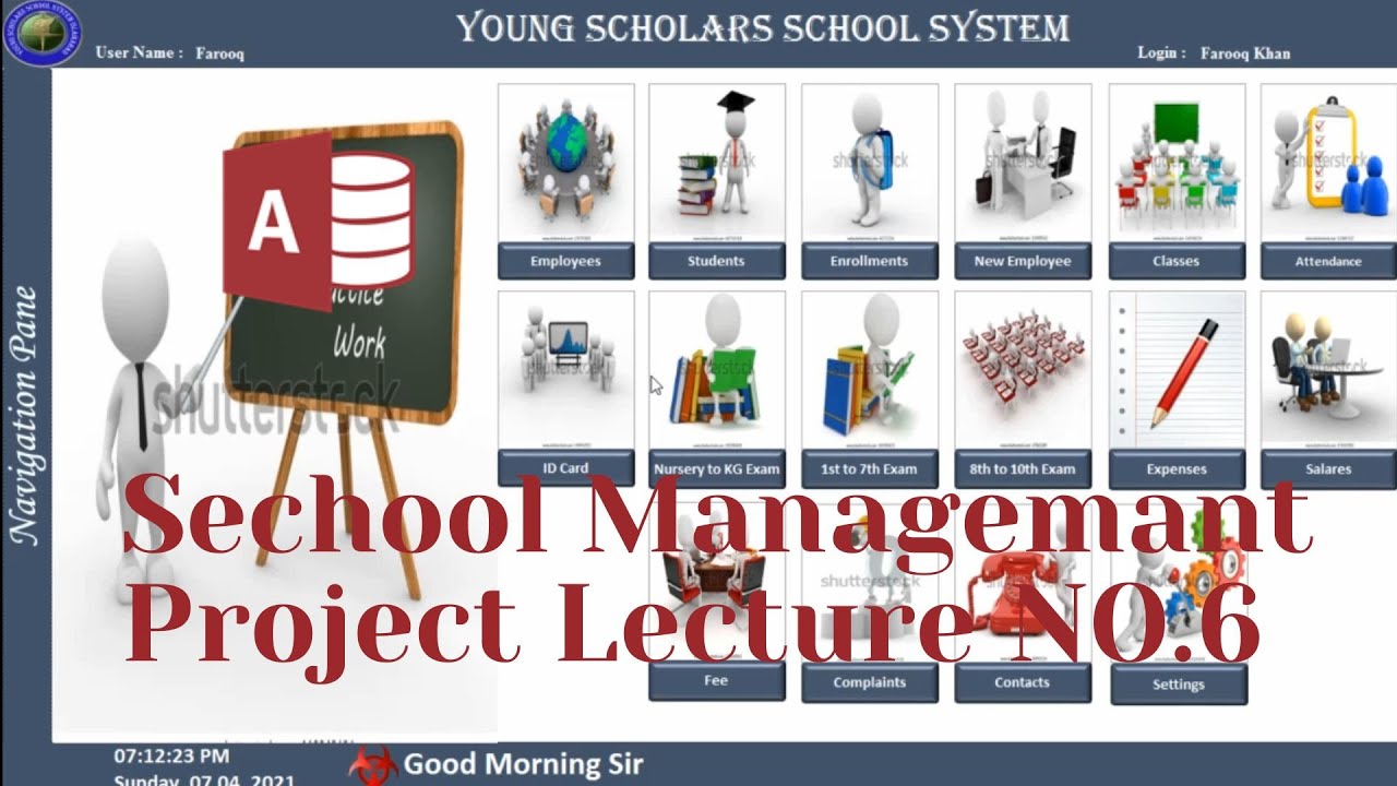 School Management System Project in MS Access Lecture No 6 - YouTube