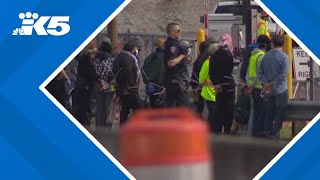 Protesters appear in court after blocking traffic to Seattle airport