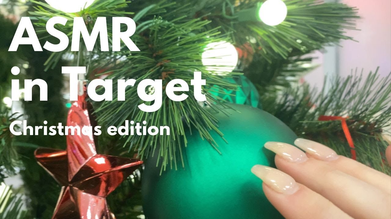 ASMR in Target | Christmas decorations tapping & fabric scratching | public asmr