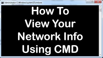 Windows Command Line Tutorials - 10 - HOW TO VIEW YOUR NETWORK INFO USING CMD