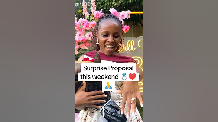 A surprise marriage proposal is coming your way