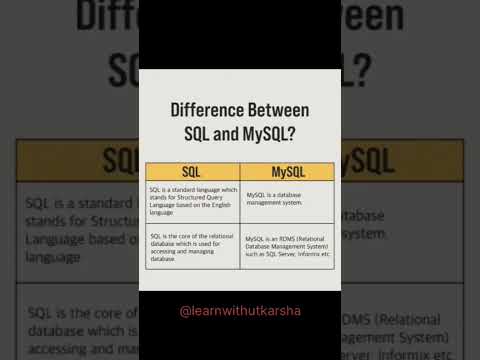 difference between sql