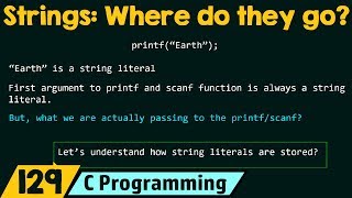 Storing the String Literals