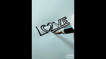 طريقه كتابه كلمه Love بطريقه روعه اشترك بالقناه 