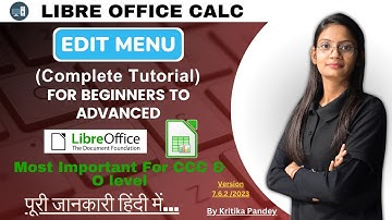 Edit Menu In Calc libre office Hindi Tutorial | libre office edit menu #libreofficecalc #libre