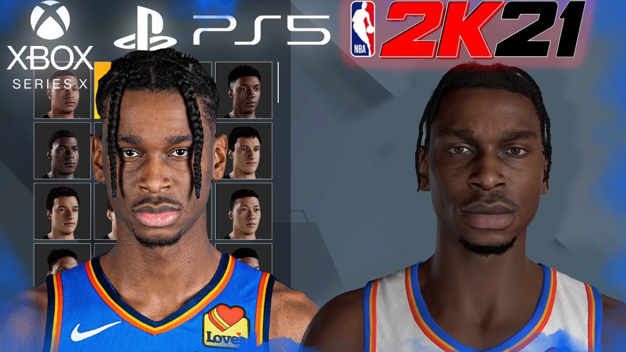 Shai Gilgeous-Alexander Face Creation NBA 2k23 