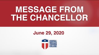 Message From The Chancellor - 06/29/20
