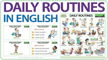 Daily Routines in English | Learn English Vocabulary | ESOL Daily Routines with Pictures