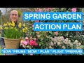 Spring garden action plan  sow prune mow plant prepare