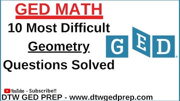 GED Math 2025 - 10 Most Difficult Geometry Questions Solved